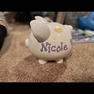 Personalized Piggy Bank with Name 'Nicole'